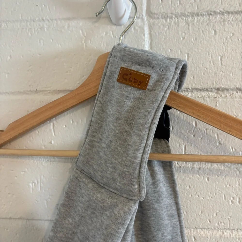 Cuby small pet sling in grey and gingham